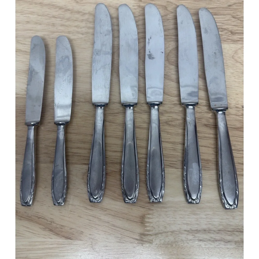 T.‎ Fernandes 85 inox Guimaraes Set Of 7 Knifes Portugal 2 Butter 5 Regular #AA